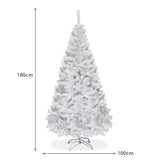6 ft White Artificial PVC Christmas Tree w/ Stand-6 ft