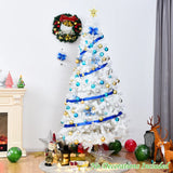 7 ft  White Artificial PVC Christmas Tree with Stand