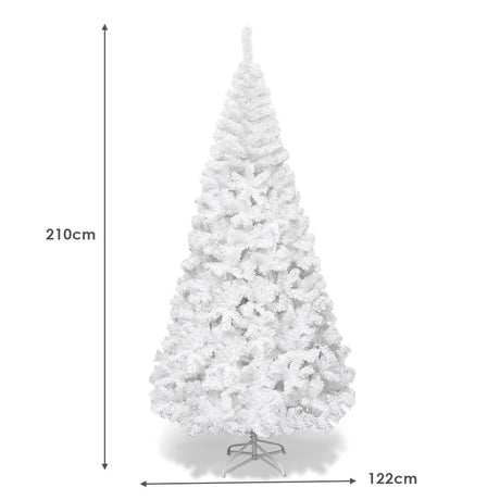 7 ft  White Artificial PVC Christmas Tree with Stand