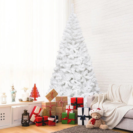 8 ft  White Artificial PVC Christmas Tree w/ Stand