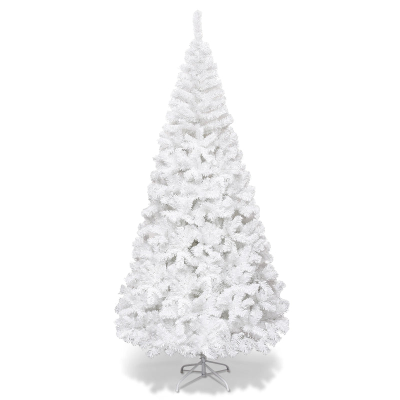 8 ft  White Artificial PVC Christmas Tree w/ Stand
