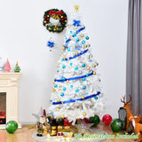 8 ft  White Artificial PVC Christmas Tree w/ Stand