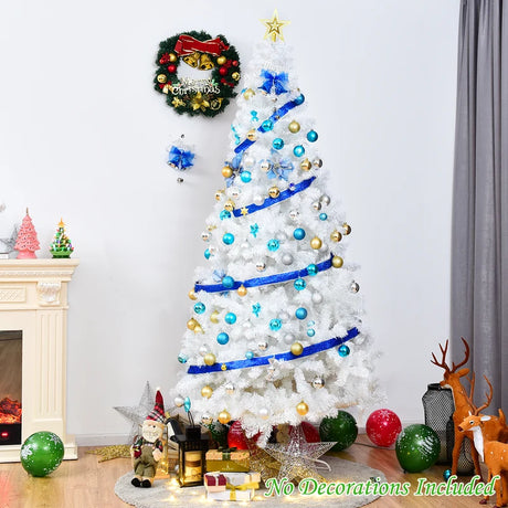 8 ft  White Artificial PVC Christmas Tree w/ Stand