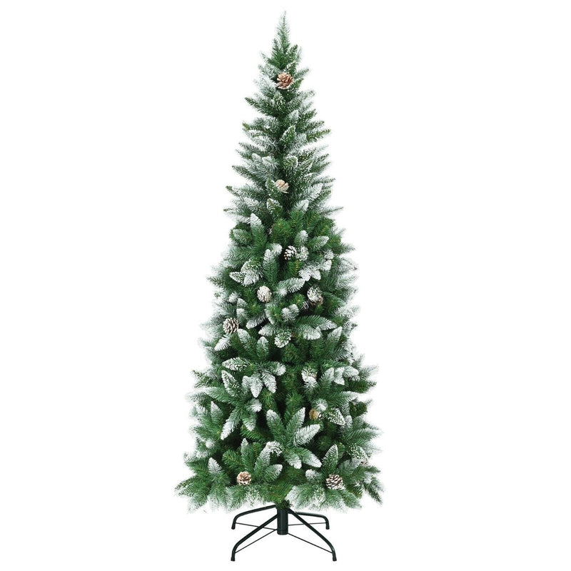 5 / 6 / 7.5 Feet Artificial Pencil Christmas Tree with Pine Cones