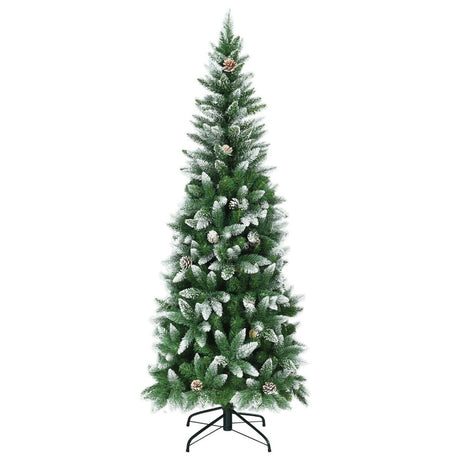 5 / 6 / 7.5 Feet Artificial Pencil Christmas Tree with Pine Cones