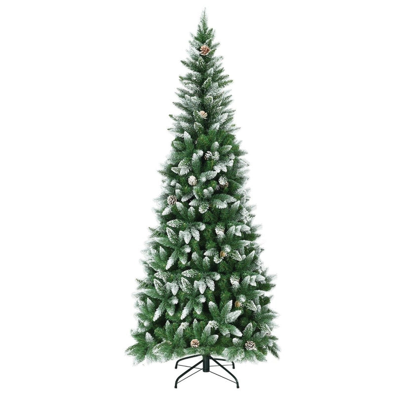 5 / 6 / 7.5 Feet Artificial Pencil Christmas Tree with Pine Cones