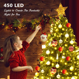 150 cm Pre-Lit Christmas Tree with LED Lights with 8 Lighting Modes-1.5M