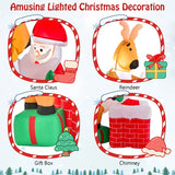 155cm Inflatable Liftable Santa Claus Climbing Chimney