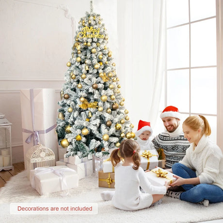 2.3m Snow Flocked Artificial Christmas Tree with 1010 Tips