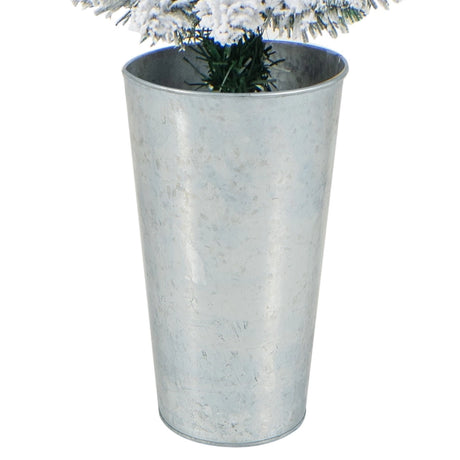 Set of 3 Potted Artificial Christmas Tree Snow-Flocked