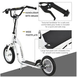 HOMCOM Dual Brakes 12" Metal frame Kick Scooter adjustable black