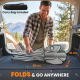 Outsunny Camping Chair Set of 2 Portable Folding Outdoor Camp Chair with Cup Holders and Carry Bag Grey