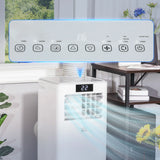 HOMCOM 8000 BTU Air Conditioning Unit, 3-in-1 Portable Air Conditioner, Dehumidifier, Cooling Fan with Remote Control, Digital Display, 2 Speeds, 24H Timer, Window Venting Kit, 18m2