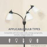 HOMCOM Arc Tree Floor Lamp with 3 Adjustable Rotating Lights, Industrial Standing Lamp with Steel Frame for Bedroom Living Room, 155cm, Black