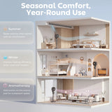 HOMCOM 20 dB Silent Standing Fan for Bedroom, 39in Pedestal Fan with Remote, Oscillating, 8 Speeds, Adjustable Height, Black