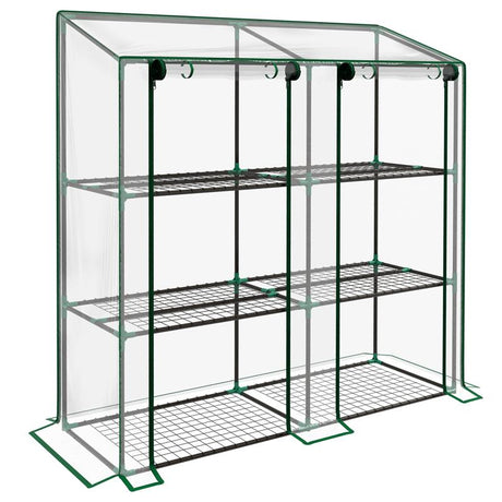 Outsunny 46 x 143cm Mini Lean-To Greenhouse, with Three Inner Shelves