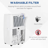 HOMCOM 12000 BTU Air Conditioning Unit, 3-in-1 Portable Air Conditioner, Dehumidifier, Cooling Fan with 3 Speeds, Remote Control, LED Display, 24H Timer, Window Venting Kit, Children Lock, 25m²