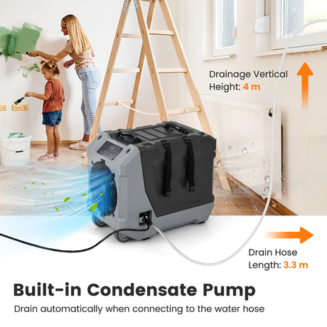 85 L/Day Commercial Dehumidifier with Auto Defrost-Black