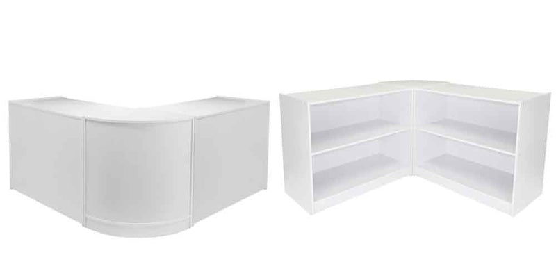 Zodiac Brilliant White Shop Counter & Retail Display Set