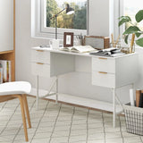48 Inch Home Office Computer Desk with 4 Drawers-White