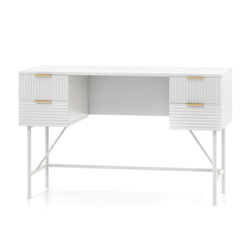 48 Inch Home Office Computer Desk with 4 Drawers-White