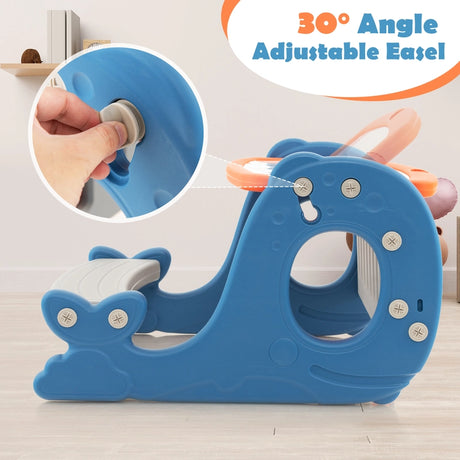 Multi-functional Convertible Kids Activity Table Set-Blue
