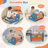 Multi-functional Convertible Kids Activity Table Set-Blue
