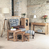 Mobel Oak Nest of 3 Coffee Tables