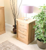 Mobel Oak Three Drawer Lamp Table