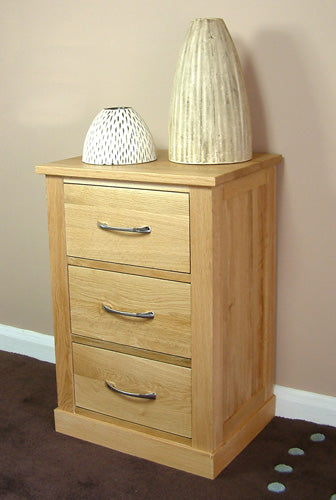 Mobel Oak Three Drawer Lamp Table