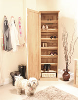 Mobel Oak Tall Shoe Cupboard