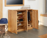 Mobel Oak Extra Large Shoe Cupboard