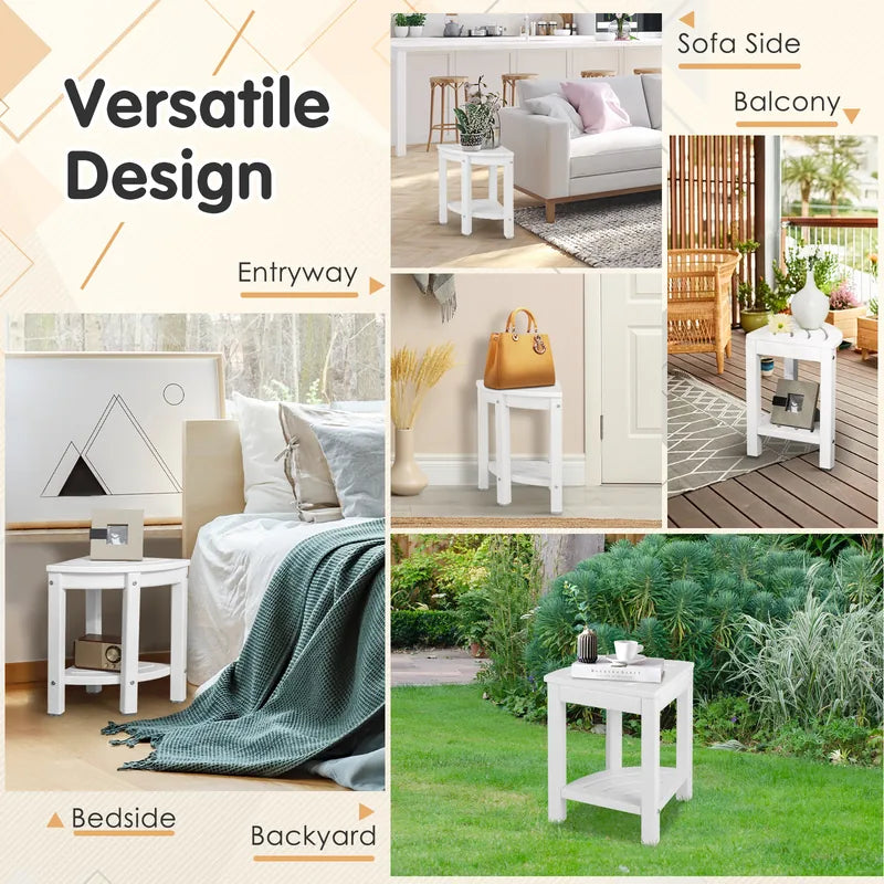 Corner Shower Bench Stool with Storage Shelf for Shaving Legs-White