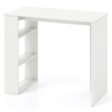 Computer Desk with Bookshelf for Study Living Room-White