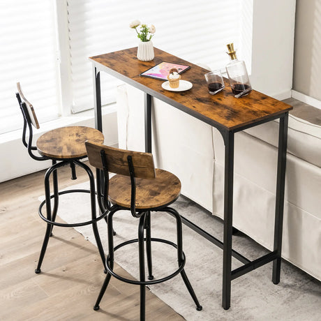 120 x 40 cm Industrial High Bar Table for Kitchen & Cafe & Pub