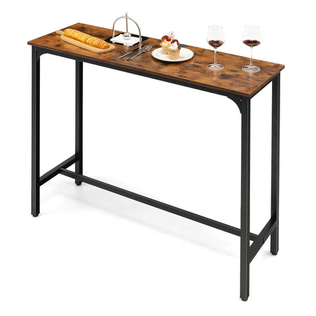 120 x 40 cm Industrial High Bar Table for Kitchen & Cafe & Pub