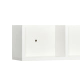 HOMCOM Wall Mount 84 CD / 56 DVD/Blu-ray/ Media Storage Rack 4 Cubes, Wooden Shelf Organiser Unit Bookcase Display, Set of 2, White
