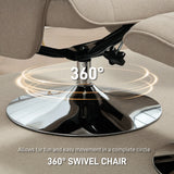 HOMCOM Swivel Recliner Chair with Footstool, Velvet Recliner Armchair with Ottoman, Steel Base, Upholstered Reclining Chair for Living Room, Bedroom, Office, Beige