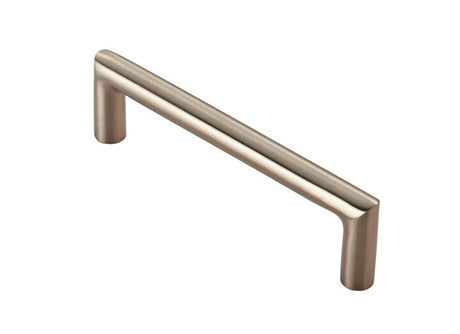 10MM DIA. MITRED PULL HANDLE - 96MM C/C - BOLT THROUGH FIXING_x005F
 - SATIN STAINLESS STEEL - 96 - EACH