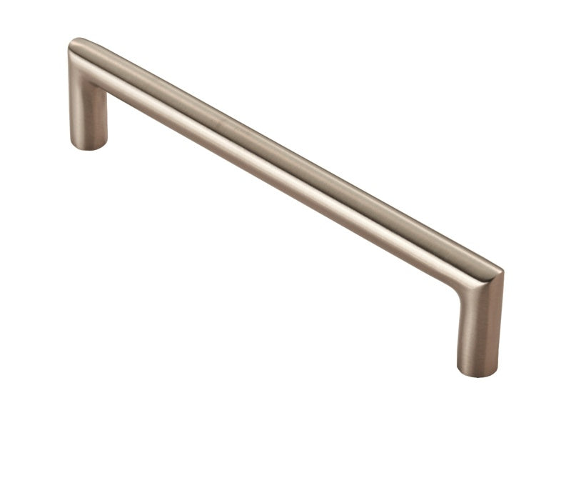 10MM DIA. MITRED PULL HANDLE - 128MM C/C - BOLT THROUGH FIXING_x005F
 - SATIN STAINLESS STEEL - 128 - EACH