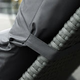 Outsunny Set of 2 Sun Lounger Cushions, Replacement Cushions for Rattan Furniture with Ties, 196 x 55 cm, Cushion ONLY, Dark Grey