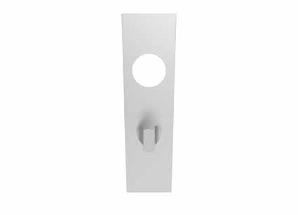 174 X 45 X 8MM STEELWORX SQUARE BACKPLATES -  BATHROOM (57MM C/C) + SMALL INDICATOR & TURN - SATIN STAINLESS STEEL - PACK