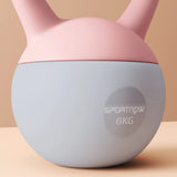 SPORTNOW 6KG Soft Kettlebell, Kettlebell with Non-Slip Handle for Home Gym, Weight Lifting, Strength Training, Pink/Grey