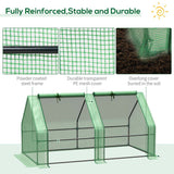 Outsunny Mini Small Greenhouse with Steel Frame & PE Cover & Zippered Window Poly tunnel Steeple for Plants Vegetables, 180 x 90 x 90 cm, Green