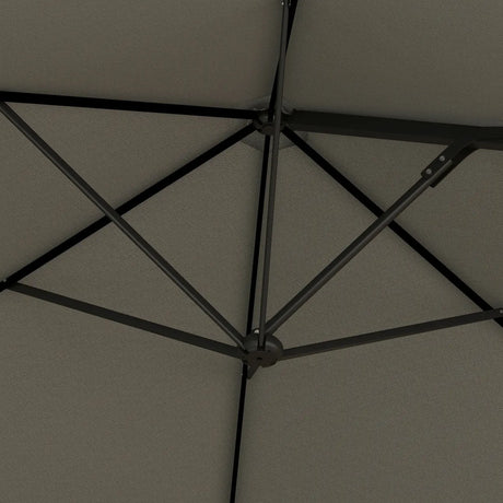 Outsunny 2.5m Rotating Cantilever Parasol - Light Grey