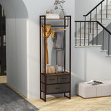 HOMCOM Compact Clothes Rail, with Drawers and Shelf