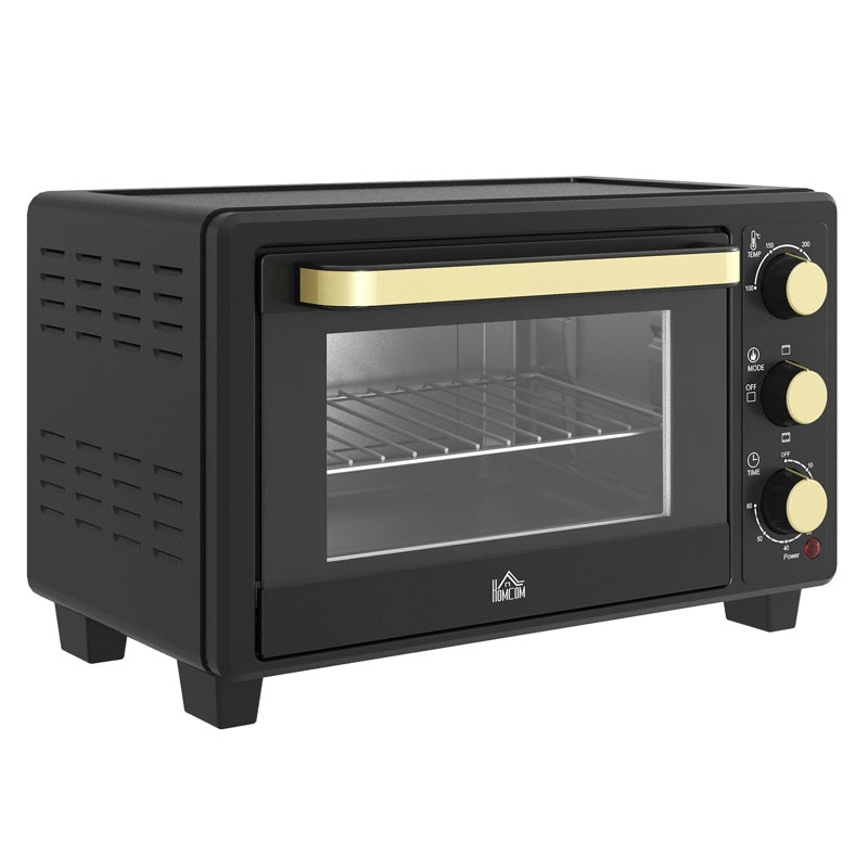 HOMCOM 16L Mini 1400W Countertop Oven - Black