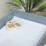 AIYAPLAY Baby Changing Unit with 4 Storage Drawers, Mat for Bedroom Nursery, 84 x 84.5 cm, Grey
