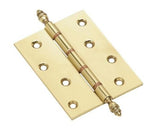 Solid Brass Finial Hinge – 4 inch x 3 inch (102mm x 72mm)