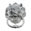 Solid Brass Lion Furniture Knocker Handle – Chrome Finish